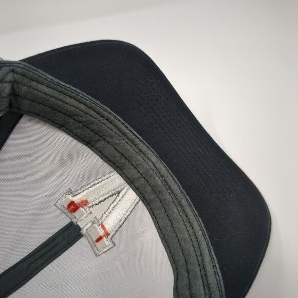 V Snapback Trucker Hat Black One Size Adjustable Mesh Back Pacific Headwear - Picture 7 of 9